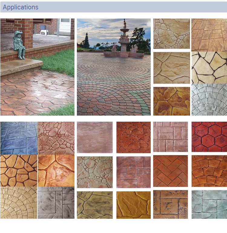 Printed Concrete Rubber Imprint Concrete Printed Stamp Concrete Moulds
