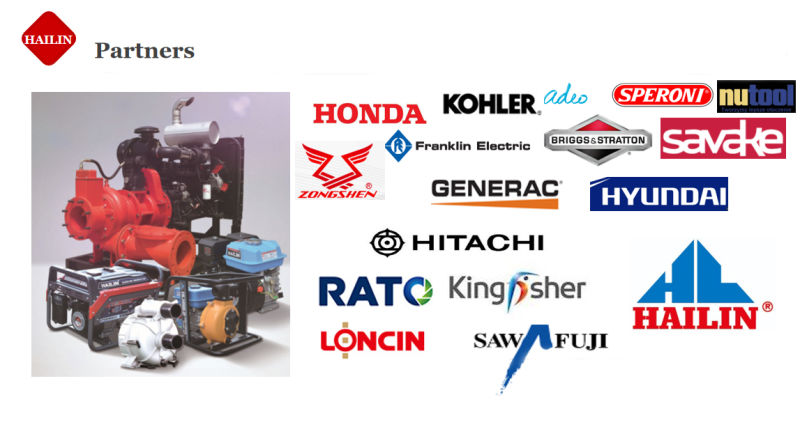 Industrial 4 Stroke Air-Cooled AC Single and Single Cylinder Power and Portable Gasoline Generator with Wheel Kit