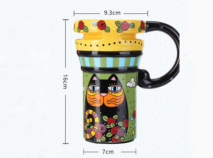 Ceramic Travel Mugs Painted Ceramic Mugs Gift Coffee Mug Sport Mug Christmas Gift Mug
