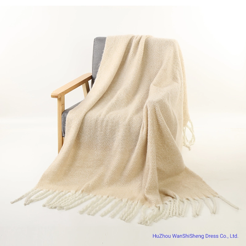 Factory Price Hot Selling 100%Polyester Big Size Scarf Shawl Herringbone Woven Blanket Scarf/Winter