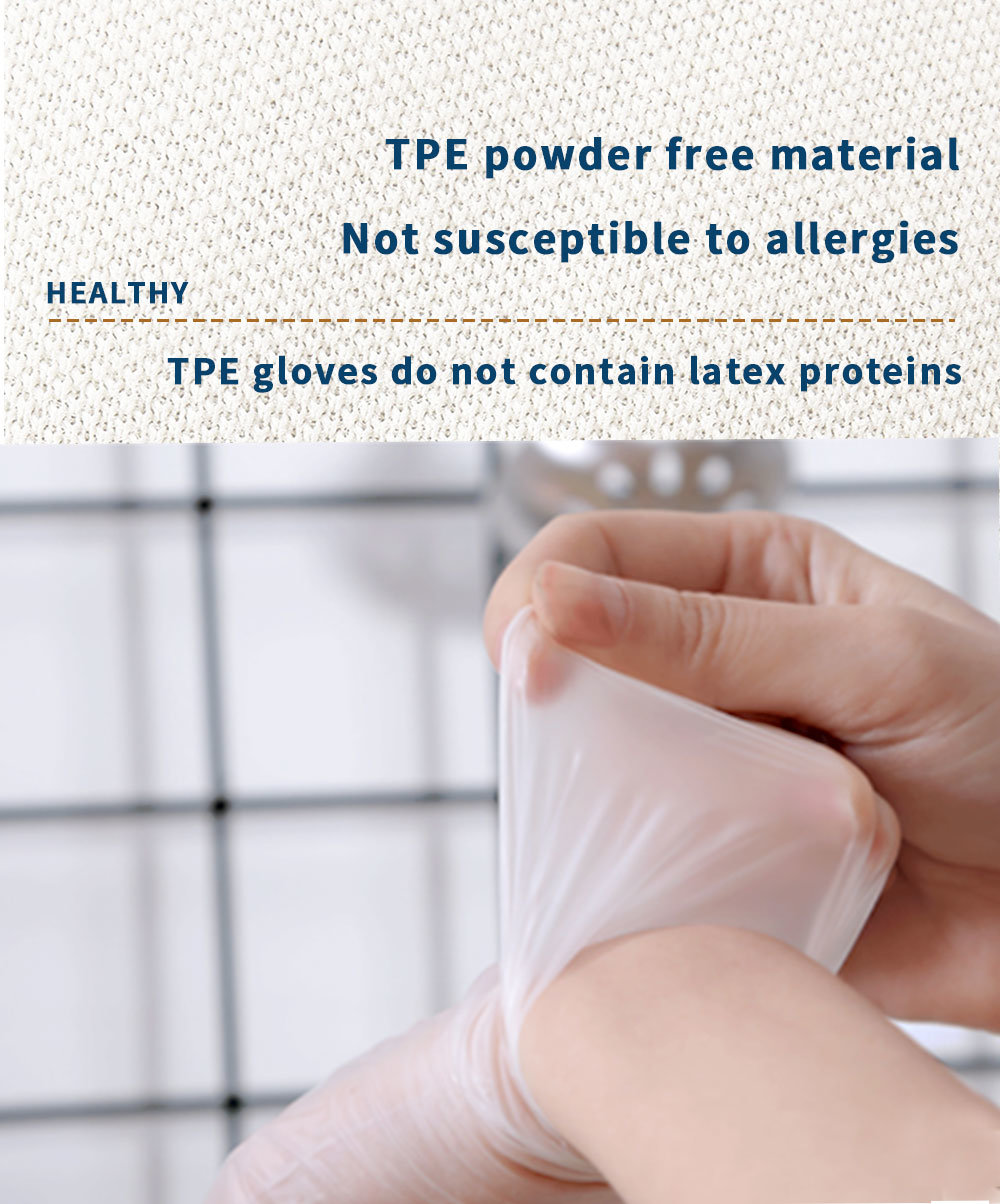 TPE Gloves-Disposable Household TPE Examination Gloves Food Grade Film Sanitary Gloves Dinner Gloves