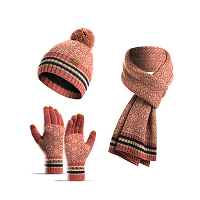 Wholesale Knitted Scarf Telefingers Glove Hat Beanies