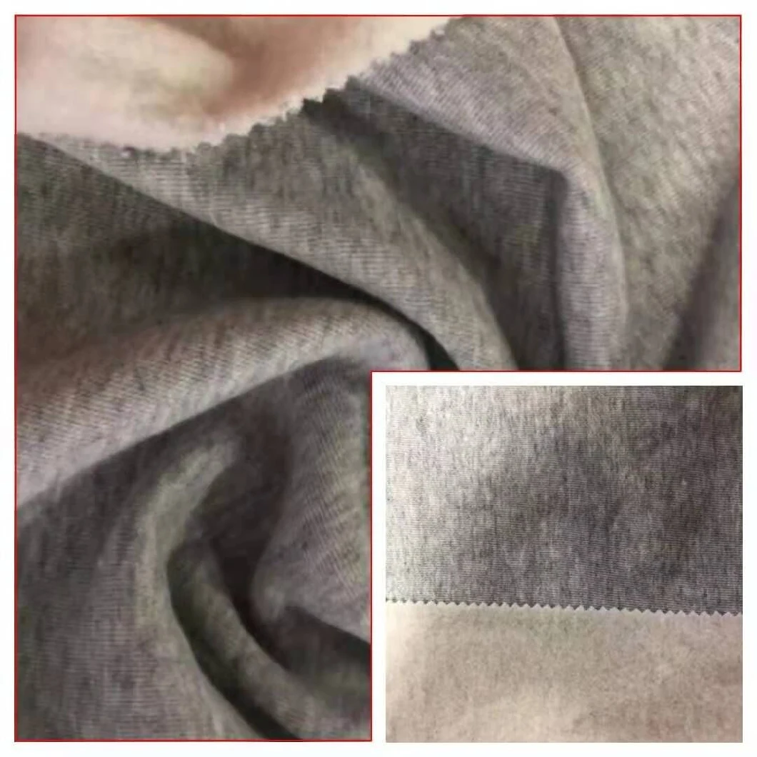 65%Polyester 35%Cotton Interloop Fleece Knitted Fabric