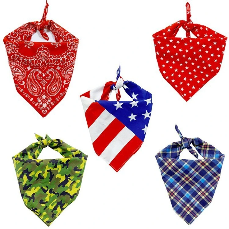 Scarfs Kerchief Bibs Cute Printing Birthday Festival Pet Neck Scarf Custom Dog Scarf Bandana