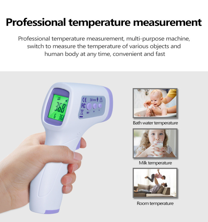 Forehead Adult Hand-Held Medical Infrared Thermometer Non Contact Infrared Thermometer