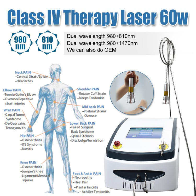 Physical Therapy for Body Rehabilitation 980nm Diode Laser Machine
