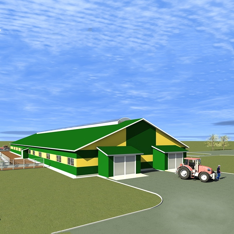Boiler Water Circulation Heating Prefabricated Livestock House for Pig