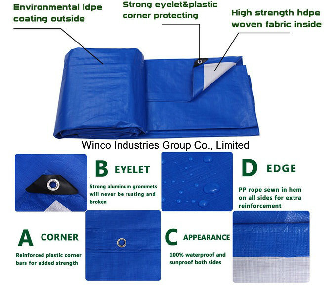 Waterproof PE Woven Tarpaulin PE Tarpaulin for Covering