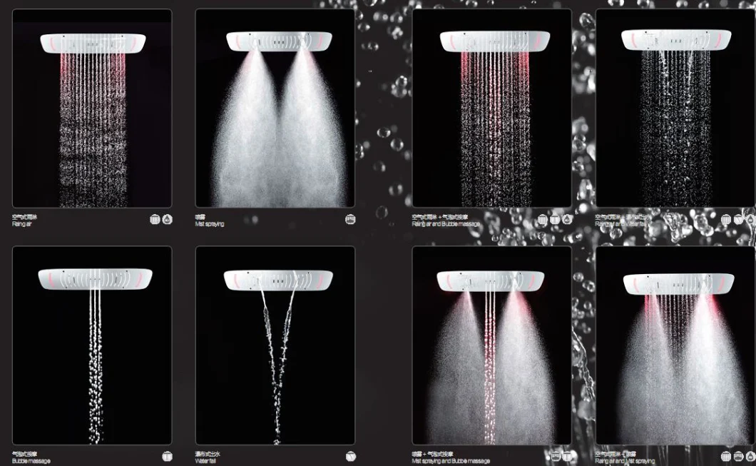 7colors LED Shower, Massage Shower, Rainfall Shower, Mist Shower Shower Head