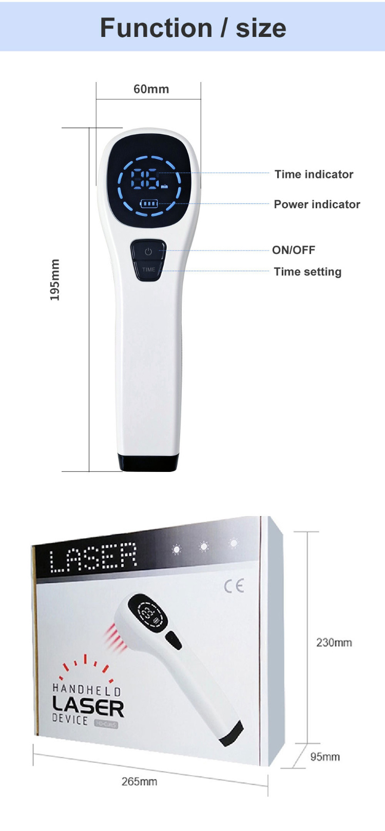 Low Level Cold Laser Therapy Device for Skin Healing