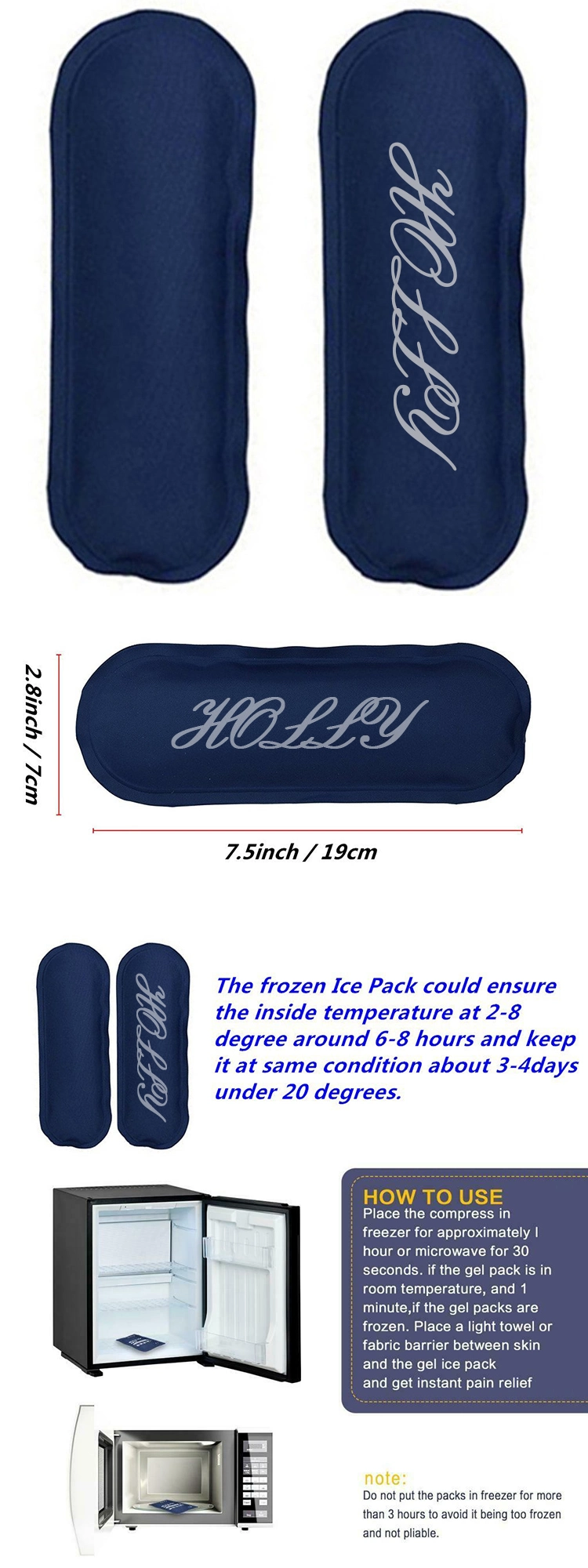 Pain Relief Flexible Hot & Cold Therapy Reusable Gel Ice Pack for Pain Relief Injuries