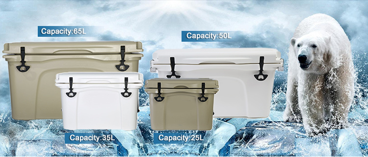 85L Heavy Duty Rotomolded Ice Cooler Box for Camping and Fishing, Ice Chest