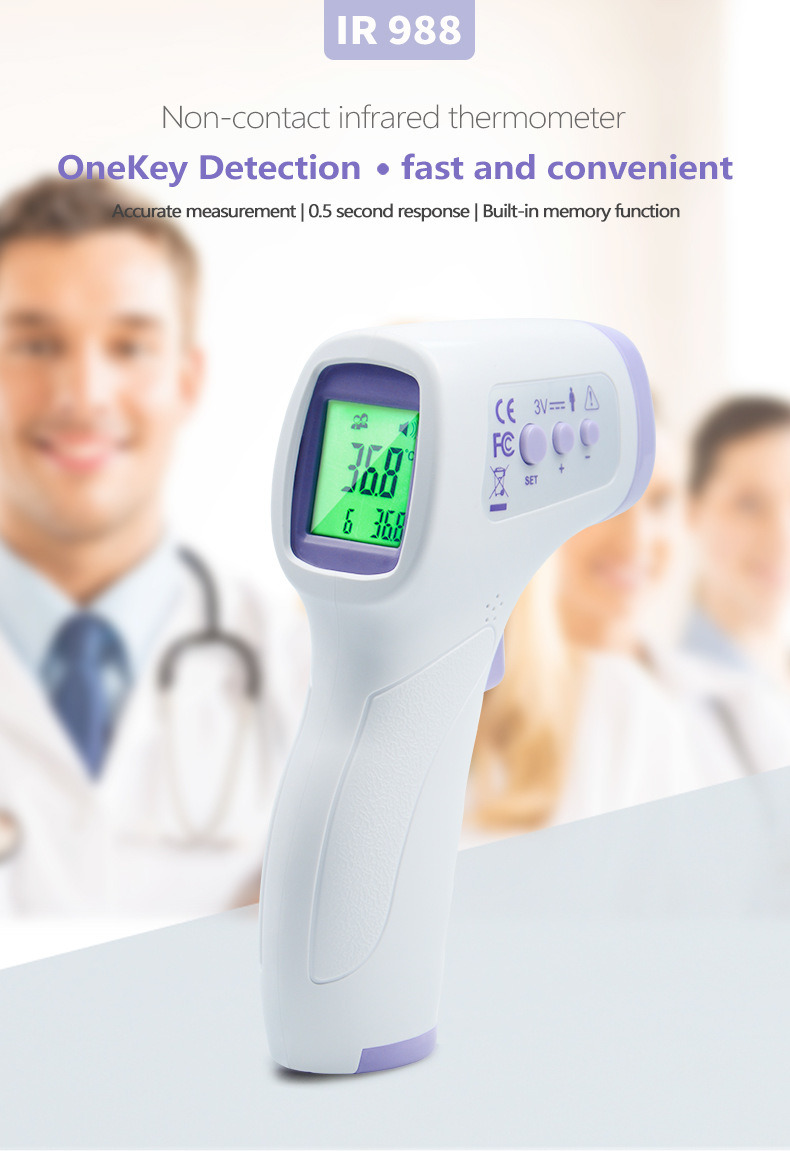 Forehead Adult Hand-Held Medical Infrared Thermometer Non Contact Infrared Thermometer