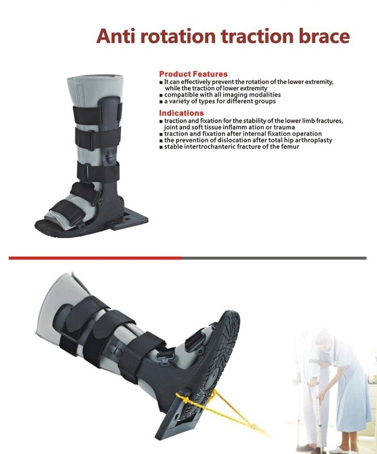 Adjustable Orthopedic Air Cast Walking Ankle Boot Brace for Fracture