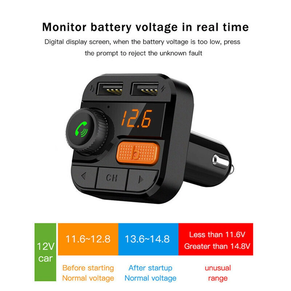 Bt82D FM Transmitter Car Phone Modulator Car Radio MP3 Player USB Charger Car Kit