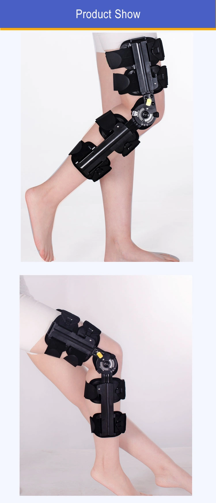 Orthopedic Knee Support / Orthotic Knee Joints Splint / Medical Hinged ROM Knee Brace for Injured
