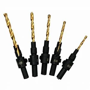 5PCS Hex Shank Single Flute HSS Wood Countersink Drill Bit Set for Wood Screw