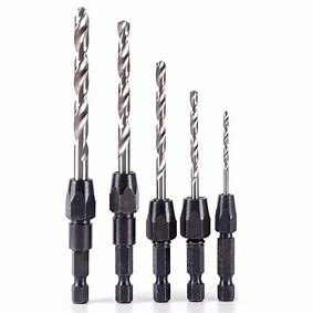 5PCS Hex Shank Single Flute HSS Wood Countersink Drill Bit Set for Wood Screw