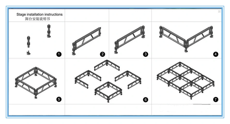 Assemble Portable Stage Concert Stage Event Stage in Stage Factory 2018 Aluminum Stage