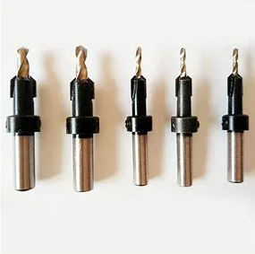 5PCS Hex Shank Single Flute HSS Wood Countersink Drill Bit Set for Wood Screw