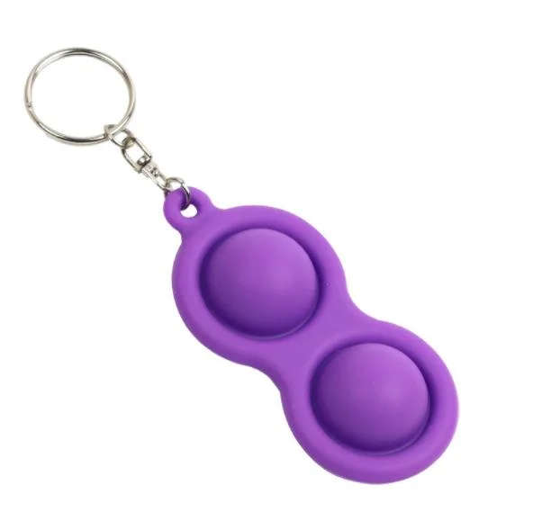 Children Autism Handheld Mini Silicone Simple Dimple Fidget Buttons Keychain Toy Fidget Toys for Kids Adults Adhd Add Anxiety Autism