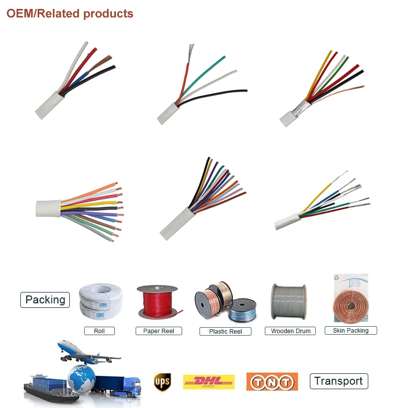 Indoor Fire Cable 4/6/8 Cores Alarm Cable Communication Copper Wire Alarm Security Monitor System