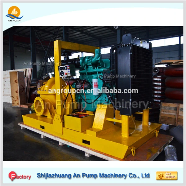 Double Entre Big Flow Diesel Engine Pump Agriculture Water Pump Set