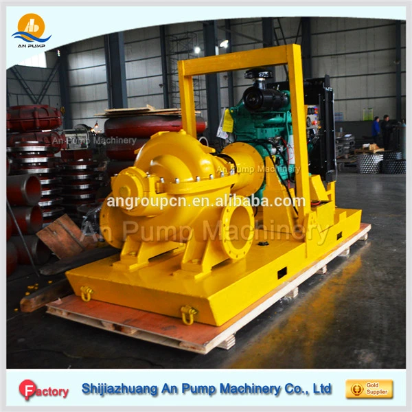 Double Entre Big Flow Diesel Engine Pump Agriculture Water Pump Set