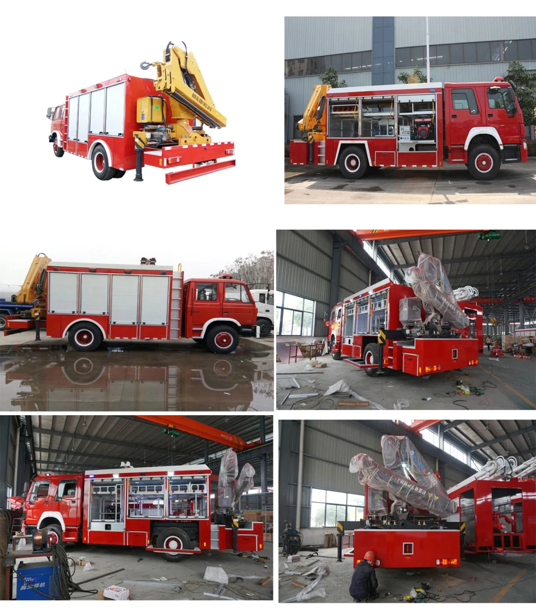 Isuzu Fire Rescue Truck with 10 Ton Crane