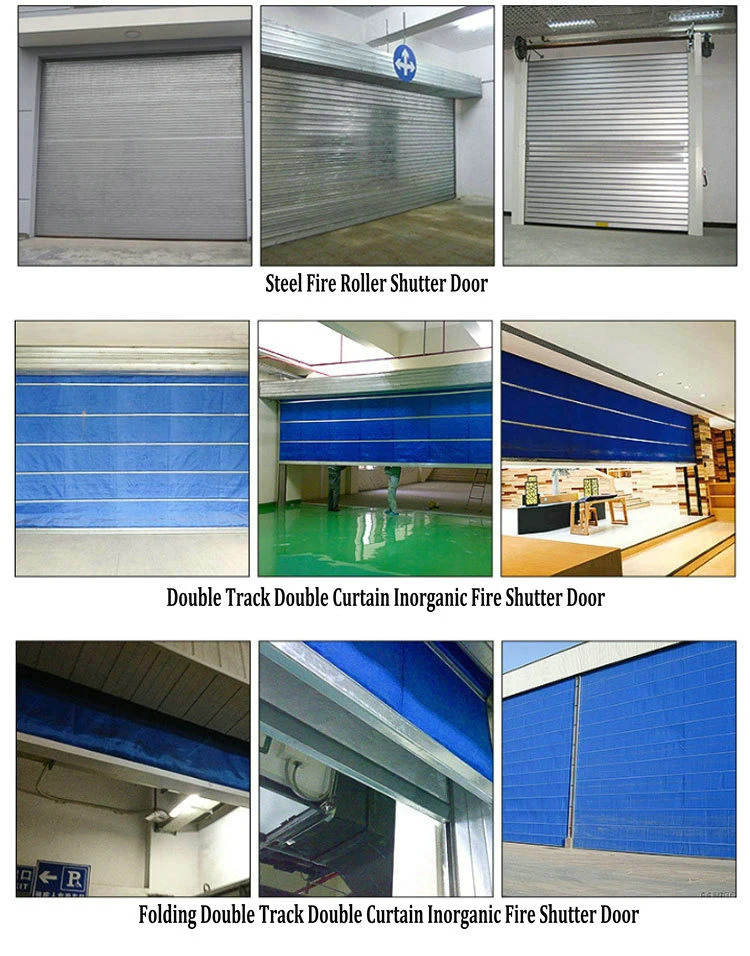 Special Shape Fire Rated Rolling Shutter Door Roller Shutter of Inorganic Cloth Materials