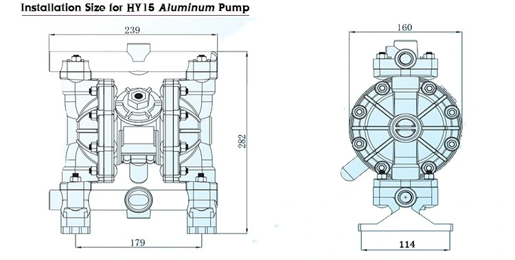 Factory Supply Portable Self Priming Graco Pneumatic Oil Double Diaphragm Pump