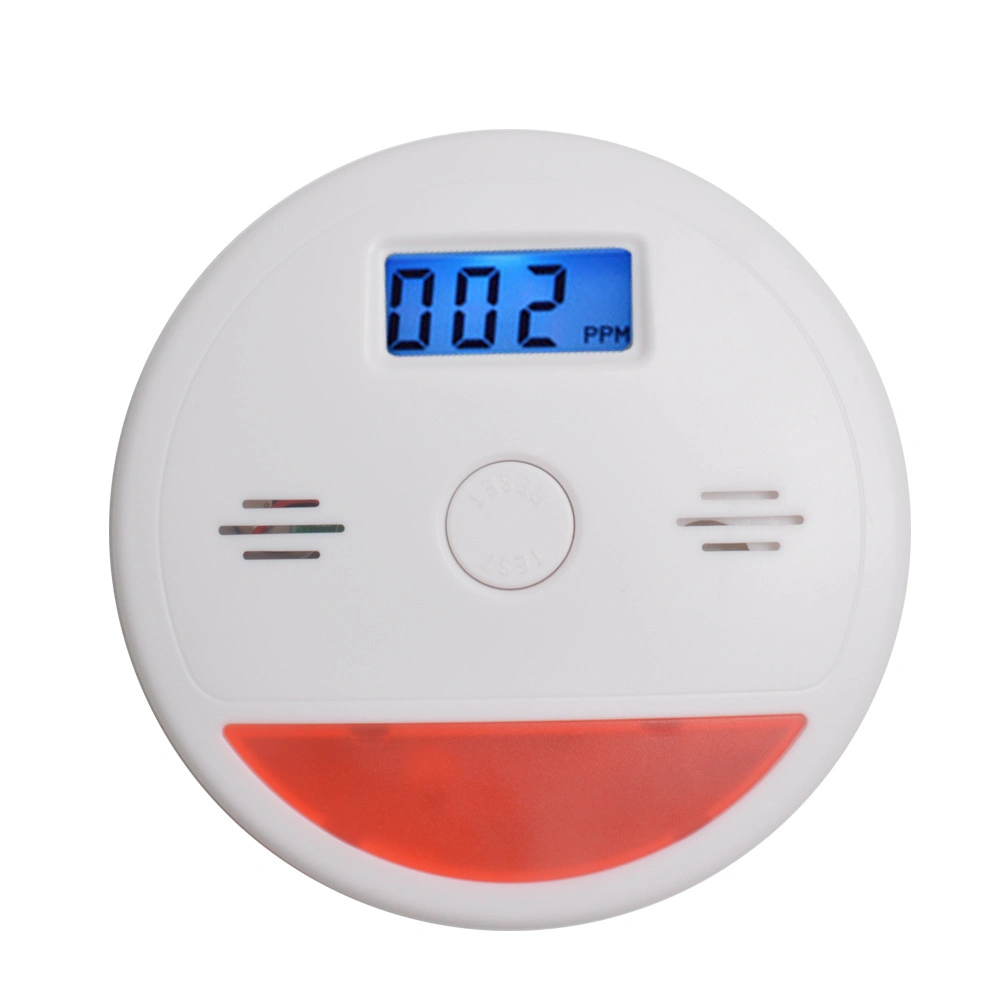 Home Safety Warning Independent LCD Carbon Monoxide Poisoning Monitor Fire Alarm Detector