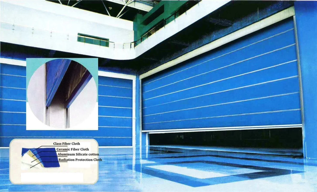 Special Shape Fire Rated Rolling Shutter Door Roller Shutter of Inorganic Cloth Materials