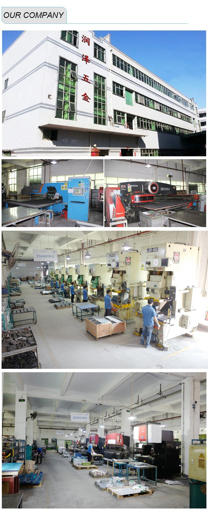 Bending and Stamping Aluminum Box Sheet Metal Equipment OEM Galvanized Steel Structure Manufacturer