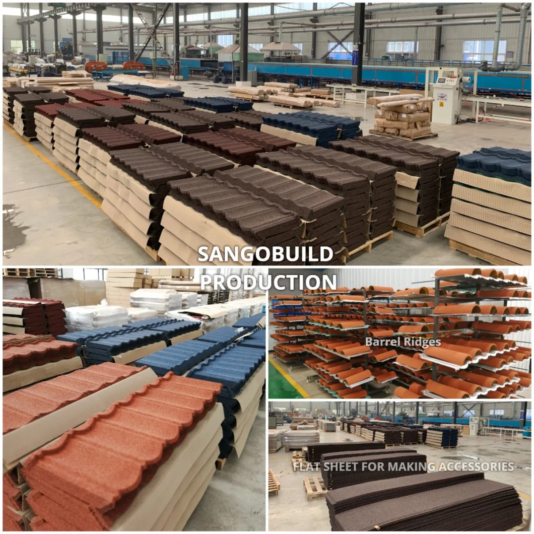 West Africa Roofing Sheets Nigeria Aluminum Zinc Metal Stone Coated Steel Roofing Sheets