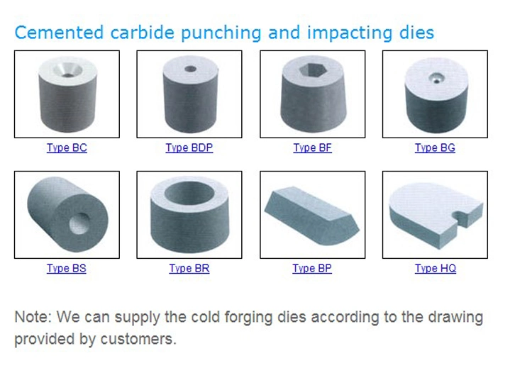 Solid Carbide Dies for Cold Forging, Heading, Stamping