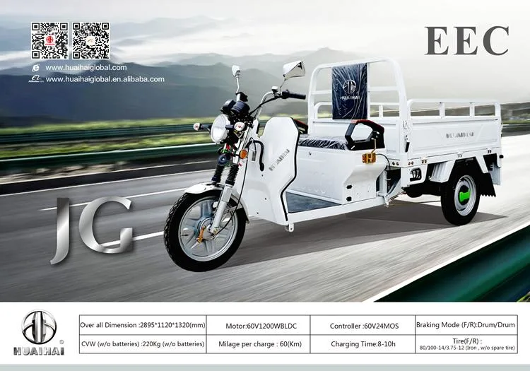 Electric Tricycle Adult Big Wheel Tricycle Electric Bajaj for Cargo Delivery