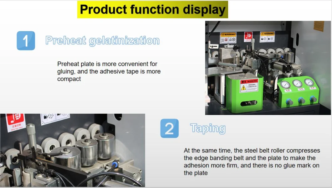 MDF/ Particle Board/ Plywood/ Wood Automatic Edge Banding Machine with Gluing/End Cutting/Trimming/Scrapping/Buffing