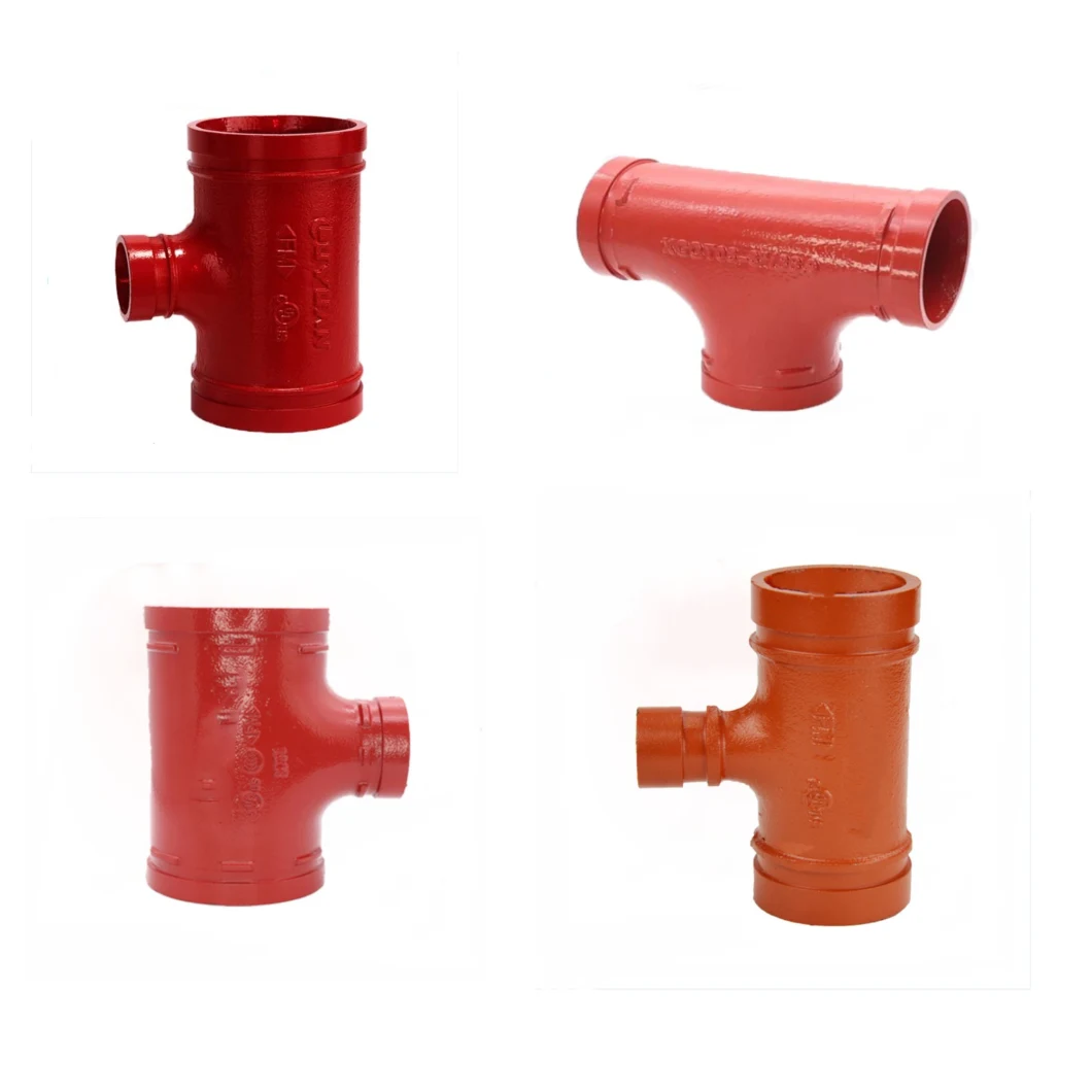 Grooved Reducing Tee For Fire Sprinkler Systems