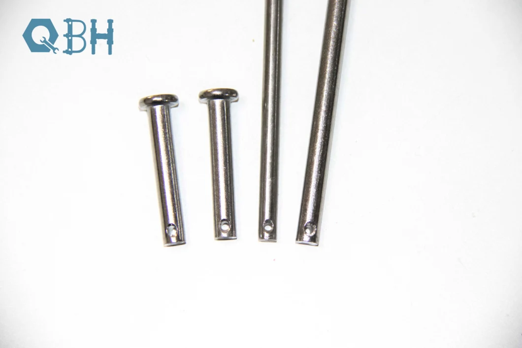 High Quality OEM Stainless Steel Pin Shafts in Flat Head with Hole Cylindrical Pin