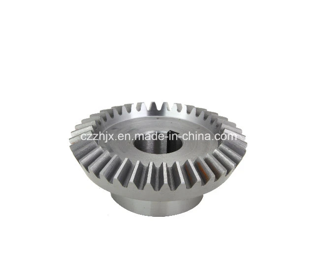 Transmission Straight Teethed Bevel Gear with Keyway