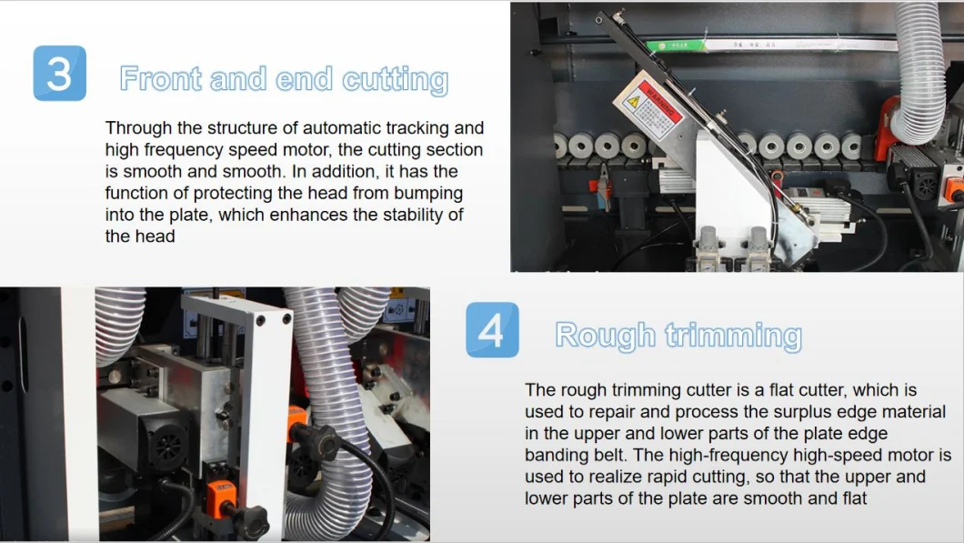 MDF/ Particle Board/ Plywood/ Wood Automatic Edge Banding Machine with Gluing/End Cutting/Trimming/Scrapping/Buffing