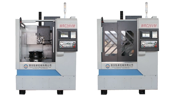 Diamond Cutting Vertical Alloy Wheel CNC Lathe Machine Tool Wrc28vm Vertical Repair Wheel Lathe