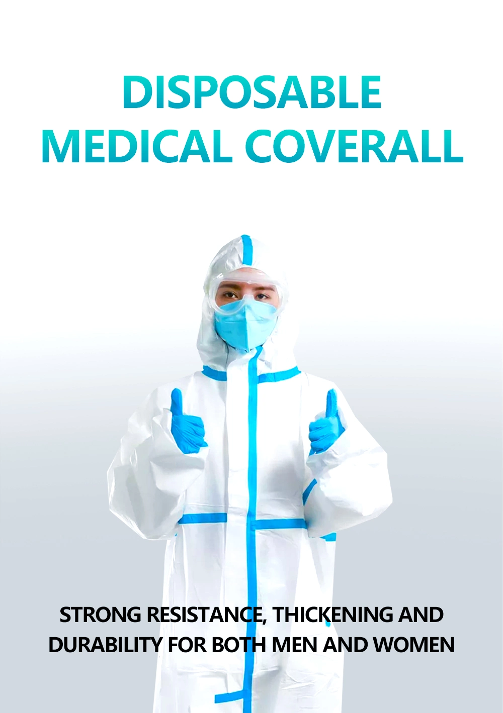 En14126 En14605 En13982 Protective Coverall Without Any Pinhole