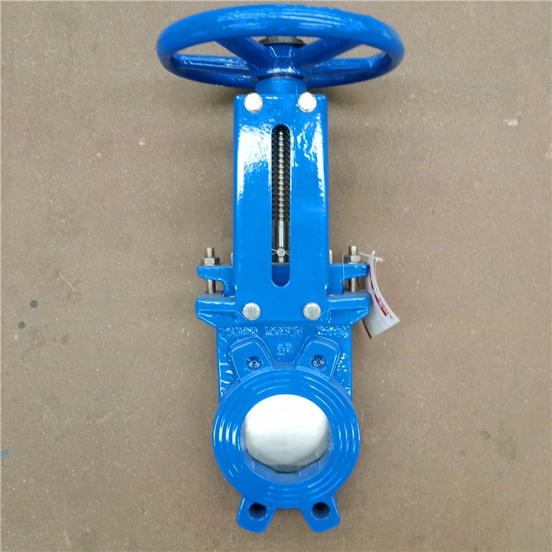 Soft Seal Resilient Seat Ductile Iron Pn10 Knife Gate Valve with Hand Wheel