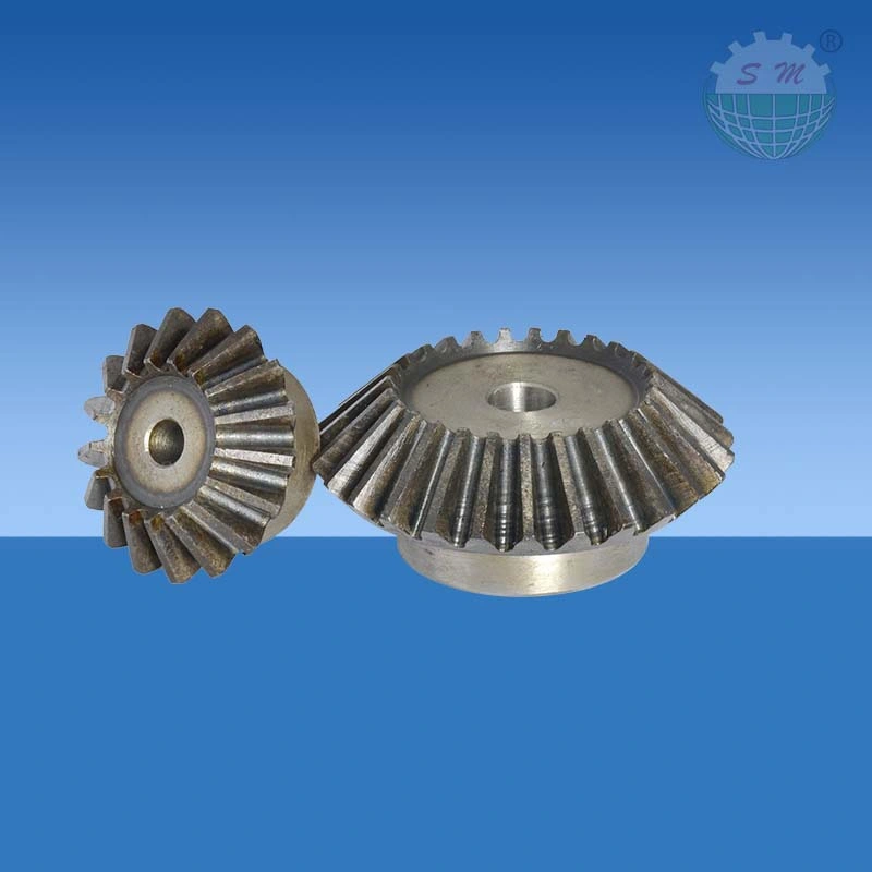 Longrui OEM Transmission Straight Teethed Bevel Helical Differential Gear with Keyway