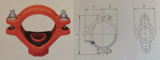 FM Approved & UL Listed Threaded Mechanical Tee / Threaded Mechanical Tee Used in Fire Protection System