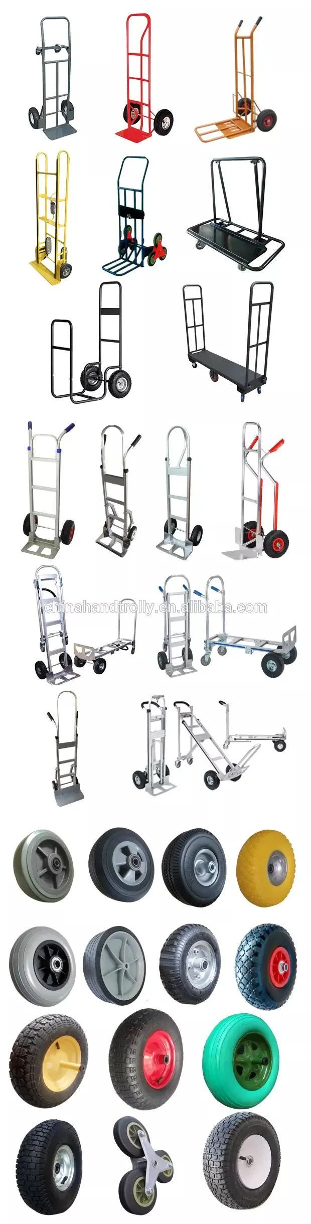 Aluminum Foldable Lightweight Six Wheels Hand Trolley