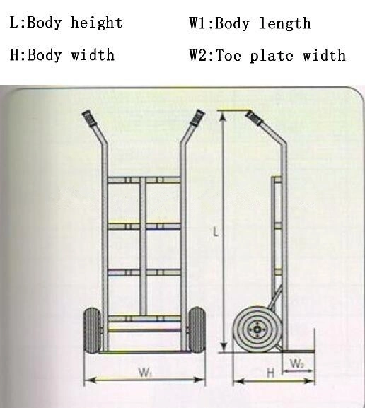 Hot Sale Two Wheels Metal Folding Hand Tool Trolley