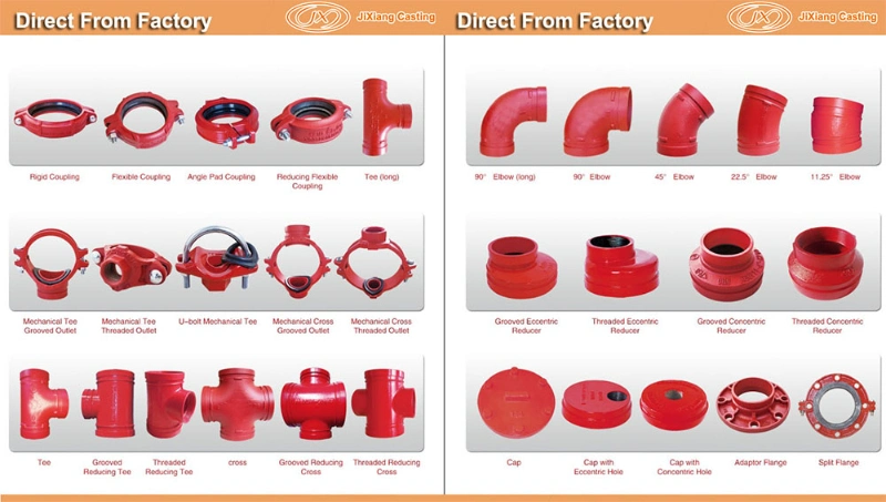 Ductile Iron Grooved Pipe Fittings Grooved Mechanical Tee